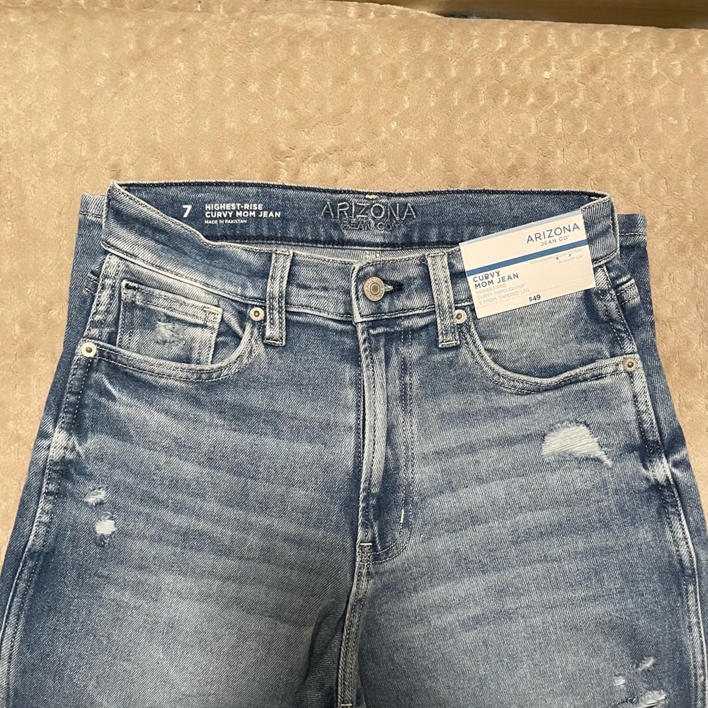 Arizona Jean Company Blue Denim Mom Jeans